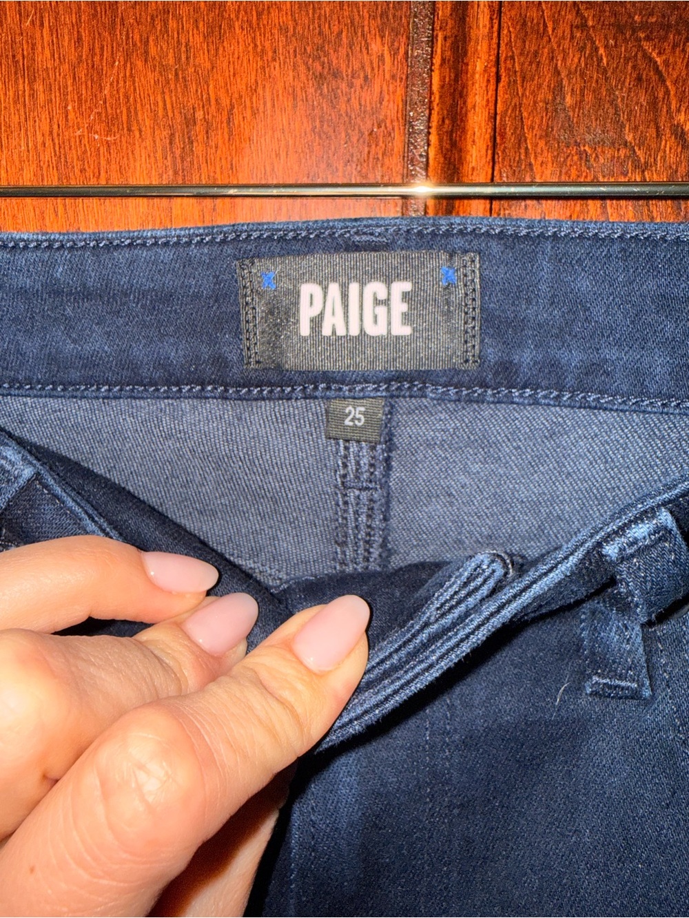PAIGE Deep Indigo High-Rise Skinny Jeans